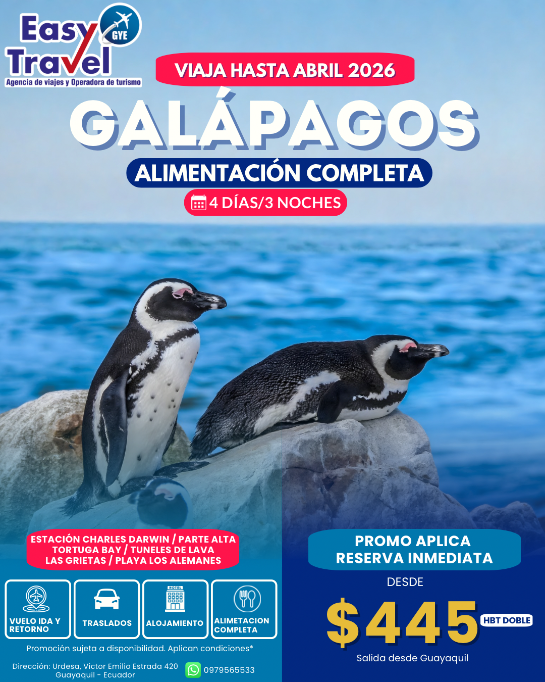 Programa Completo a Galápagos 4 Días